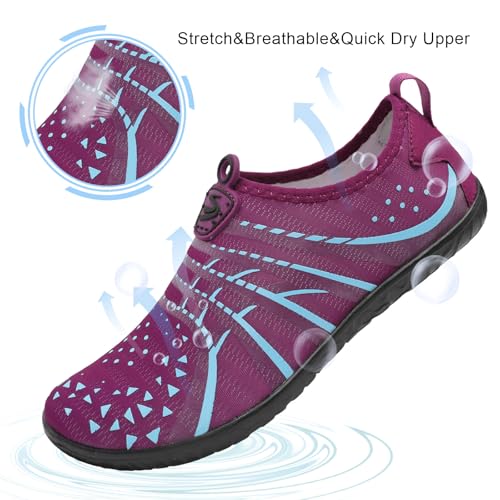 Image of Spesoul Womens and Mens Water Shoes Breathable Quick Dry Soft Barefoot Aqua Socks for Hiking Swim Beach Surf Yoga Sport