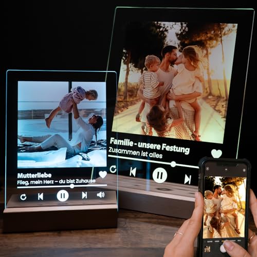 Personalisiertes Foto-Geschenk, LED beleuchtetes Spotify Song...