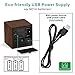 MICARSKY Wooden Digital Alarm Clock Cube Little Clock, LED Table Clock USB Powered for Heavy Sleepers, Kids, Bedrooms with Adjustable Brightness Voice Control, Brown………