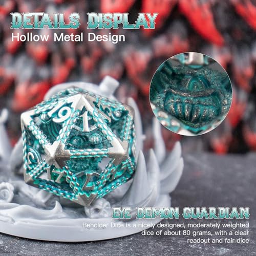Dados DND de metal HNCCESG ligeros y legibles para evitar lanzamientos sesgados 2