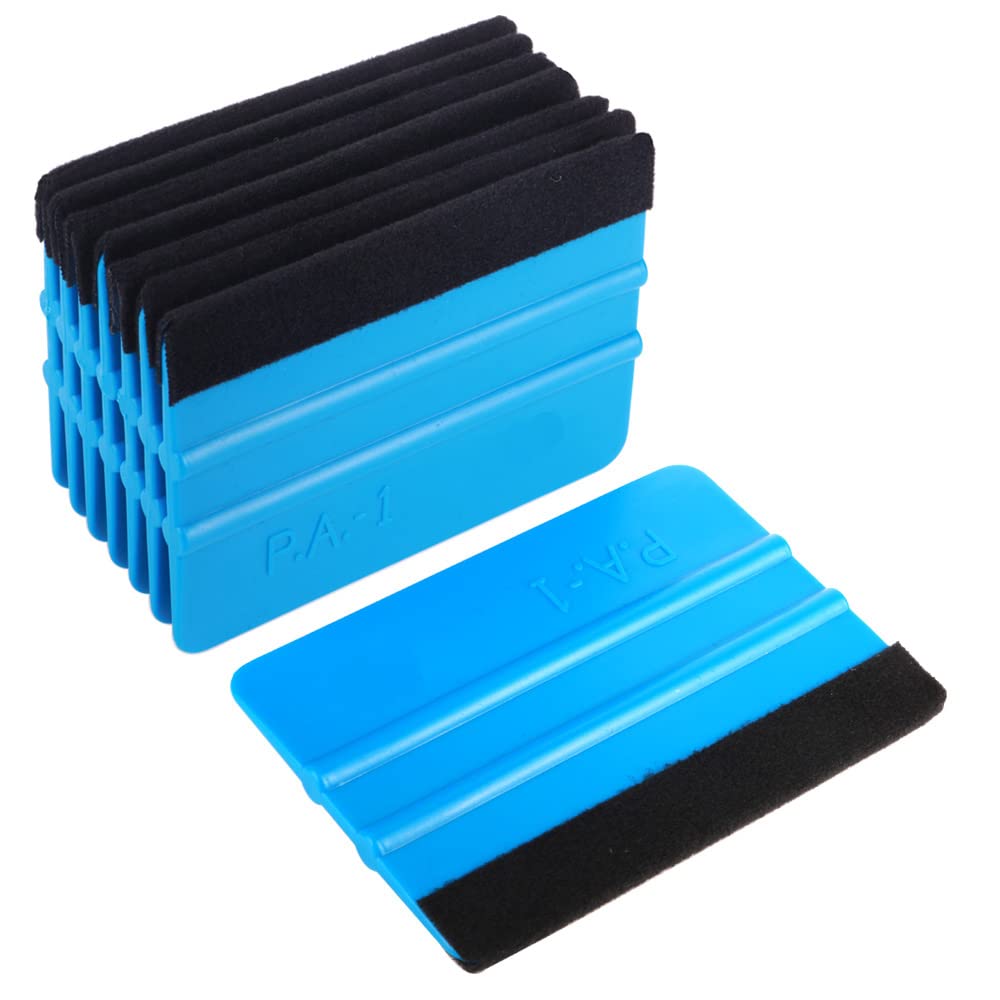 Gebildet Black Durable Felt Edge 4 Inch Car Vinyl Film Wrapping Decal Window Tint Work, Professional Scratch Free Squeegee Pack Of 8