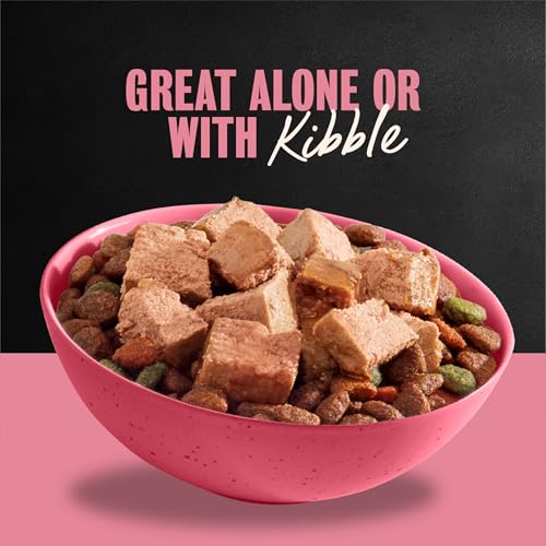 Image of Cesar Classic Loaf in Sauce Wet Dog Food, Bacon & Egg, 3.5 oz, 24 Count | Real pork #1 ingredient, easy peel trays, Made in USA, slow-cooked for tender texture, no fillers or artificial flavors