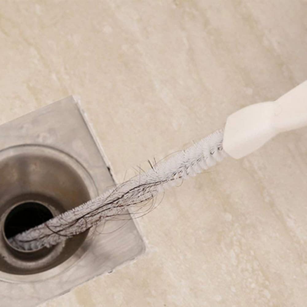 Spazzola flessibile per la pulizia del lavandino, strumento di pulizia del tubo di scarico da 45 cm, strumento riutilizzabile per la pulizia dei capelli per bagno e cucina