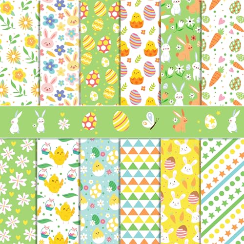 Papier à motif de Pâques noir et doré 30,5x30,5 cm pour scrapbooking