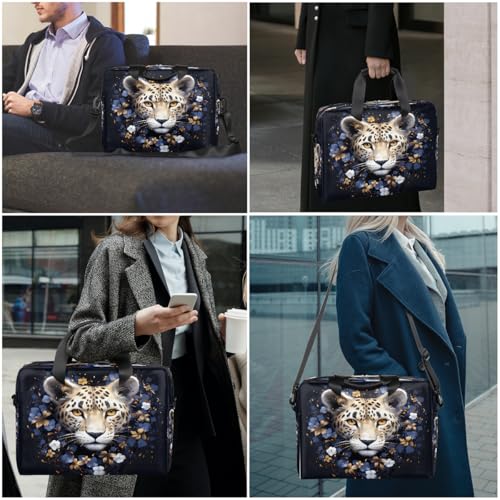Bolso para laptop 15.6-16 pulg diseño floral y leopardo miniatura 2