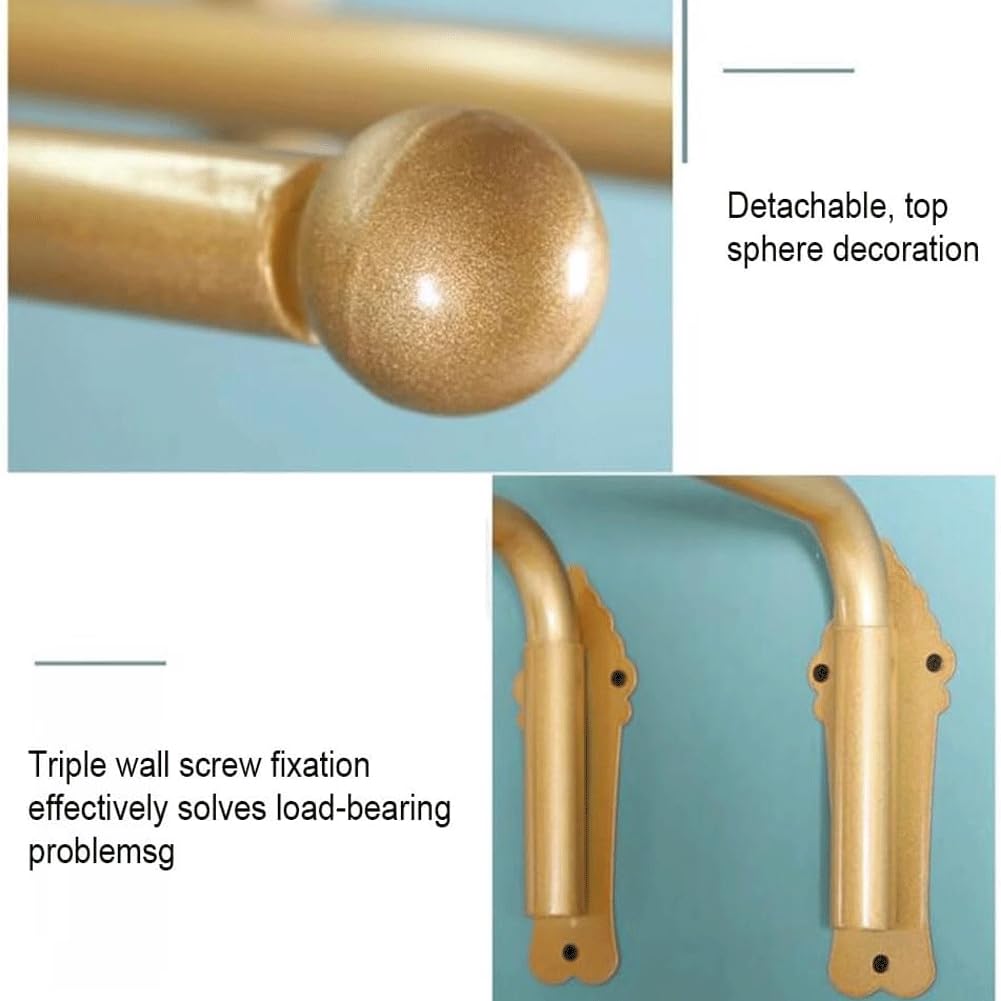 Tringle à Rideau pivotante Robuste pour Porte d'entrée, Support de présentation de Rideau en métal, Tringle à Rideau de 25 mm pour Cuisine et Salle de Bain