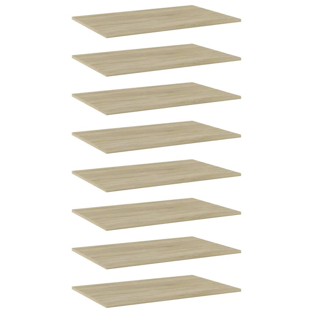 8 unidades de madera de roble Sonoma, 80 x 50 x 1,5 cm, estante para pared, estantería de carga pesada, como almacenamiento y espacio de almacenamiento en el salón, oficina o garaje