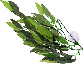 TEHAUX Plantas De Decoração De Répteis Para Animais De Estimação Lagarto Terrário Plantas Falsas Plantas De Aquário De Seda Para Peixes Betta Decoração De Terrário Plantas De Água