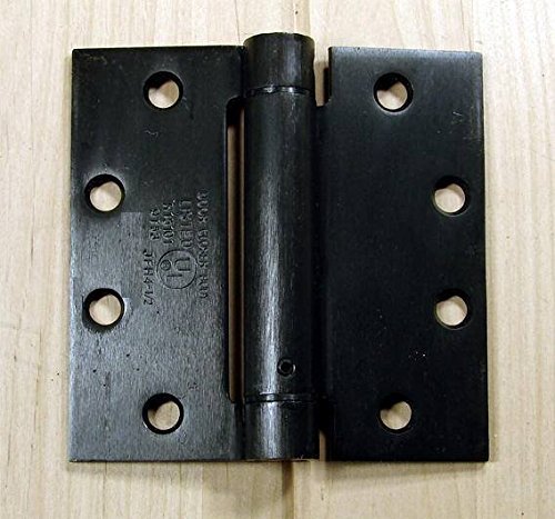 Hinge Outlet Commercial Spring Hinges - 4.5 Inch Square - Oil Rubbed Bronze - Self Closing Hinges - 2 Pack #TOP1