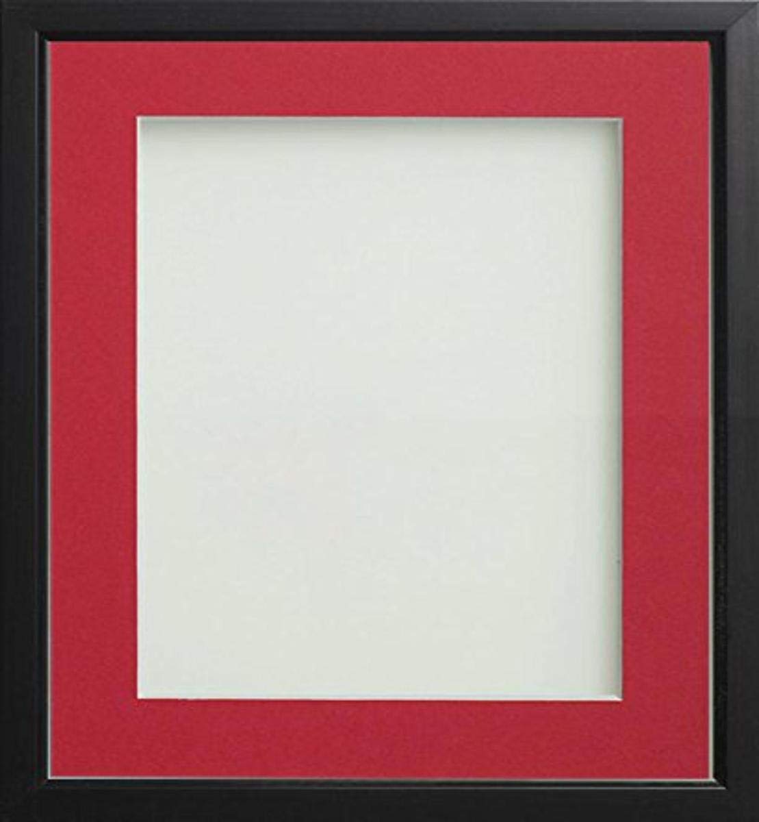 Frame Company Drayton Black 10x8 Frame with Red Mount for 7x5