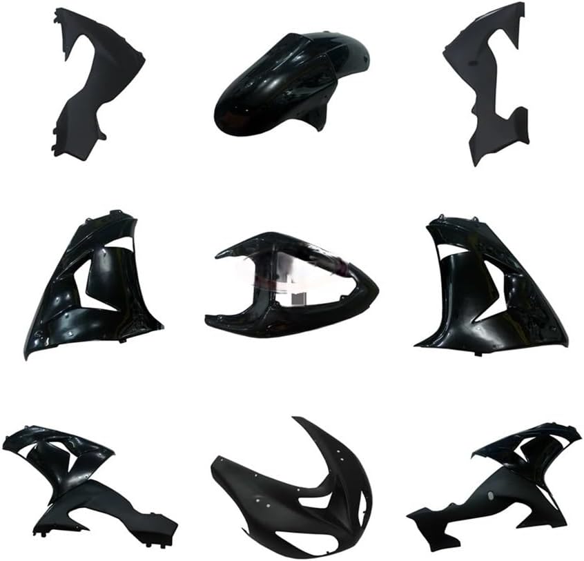 Motorcycle Winglet for ZX10R 2006 2007 Pack Left Right Tail Behind Side Panel Injection Bright Black Side Panel Motorcycle Bodywork Fairing