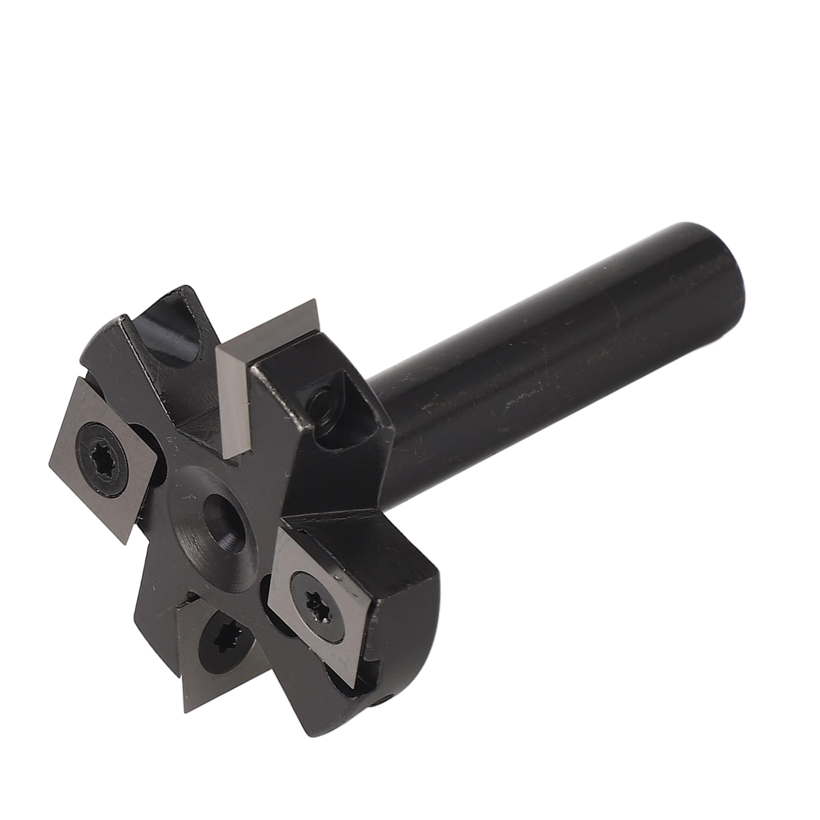 Jiawu Frez do Nawierzchni Typu Spoilboard, trzpień 12 Mm, średnica Cięcia 1-3/4 Cala, 4 Ostrza, Wymienna Płytka z Węglika, Końcówka do Strugarki Drewna, Routera CNC, Ręczny Router Stołowy