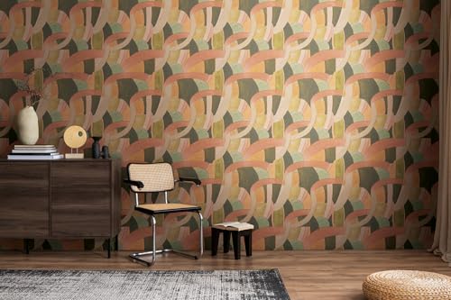 Livingwalls Anna D'Andrea Non-Woven Wallpaper Graphic 10,05 m x 0,53 m - Brown, Green, red, Beige - Plain Wallpaper - 782143 - Image 2