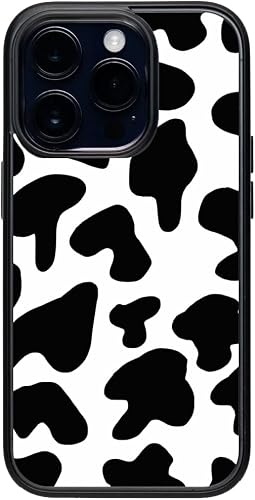 Custom Printed TPU Cases - Compatible with Apple iPhone 14 Pro ('Black Cow Print' by Caitscases)