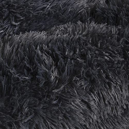 Wallace & Jones | Plüschbett Sarnia - XL | Hundebett, Liegekissen | ca. 115 x 115 x 26 cm | Dunkelgrau
