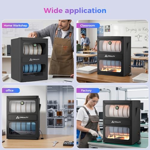 Image of Creality Multi-Roll Filament Dryer, Filament Storage Box with Heating for 3D Printer Filament 10kg Spool, Detachable Heating Module, Fast Heating to 70C, Fireproof Moisture-Proof for PLA PETG ABS TPU