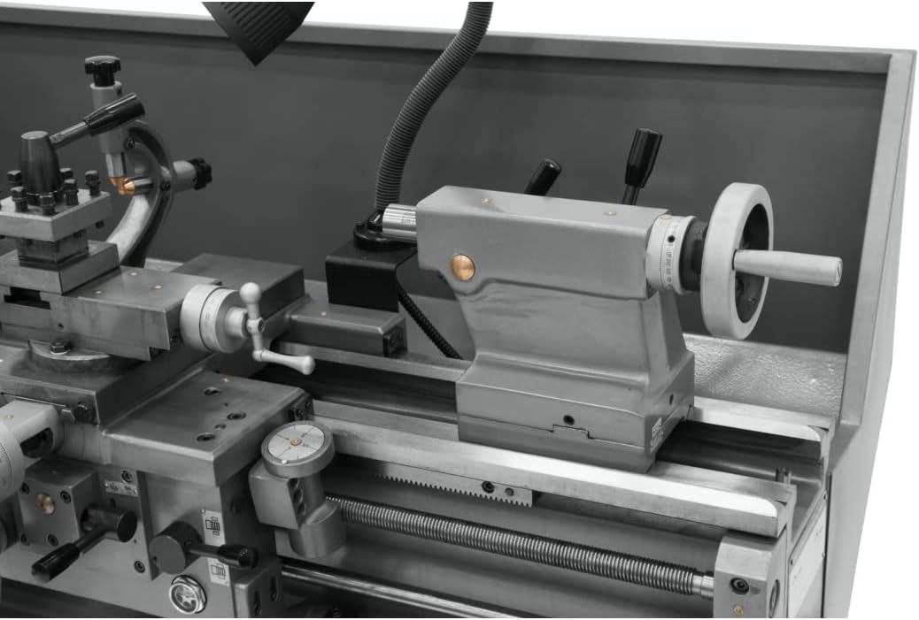 JET GHB-1340A, 13" x 40" Geared Head Bench Lathe with Taper Attachment, 2HP, 1Ph 230V (321119) - Power Metal Lathes - 