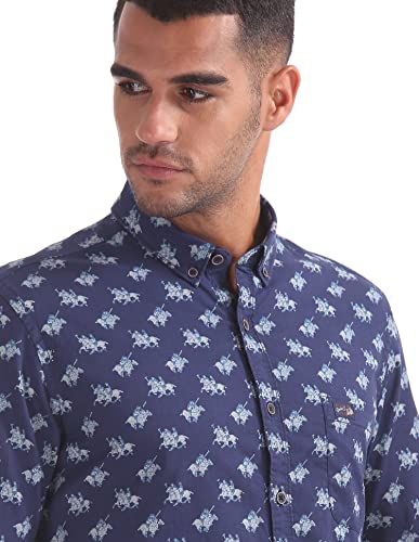 Image of U.S. POLO ASSN. Men's Printed Slim fit Casual Shirt