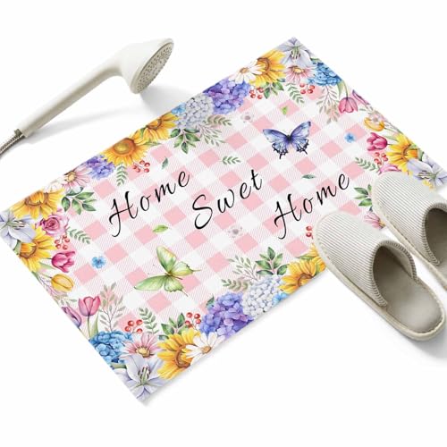 LEO BON ���փ}�b�g �h�A�}�b�g �J�[�y�b�g �g�C�� ���� ���ӂ� �����` ���� �z�� �􂦂� �L�b�`�� �k���� ������� �K�i ����~�ߕt �R�� �h�L �h�� �� �� �Ђ܂�� �s���N�̃`�F�b�N 45×75cm