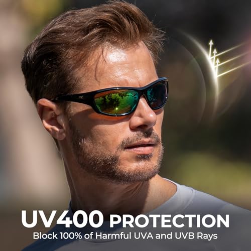 Image of KastKing Hiwassee Polarized Sport Sunglasses for Men and Women, Wrap Sunglasses for Fishing Cycling and Running,UV Protection