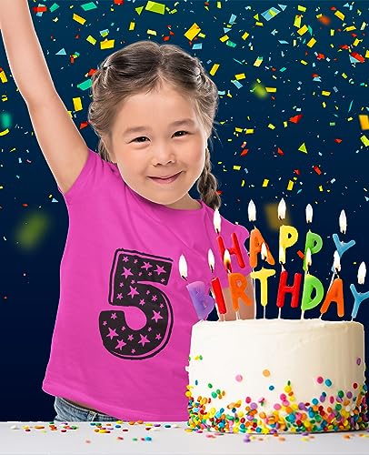 Tstars I'm 5 Superstar 5th Birthday Shirt Boy Girl Five Year Old Toddler Kids T-Shirt2