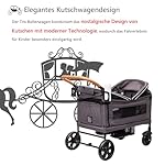 vickey Bollerwagen Faltbar mit Dach 2 Kinder, Cargo-Bollerwagen, Faltbarer Handwagen Schiebegriff, Duo-Kinderwagen Stoßfest PU Räder mit Bremsen, Getränkehalter, 100LGrau