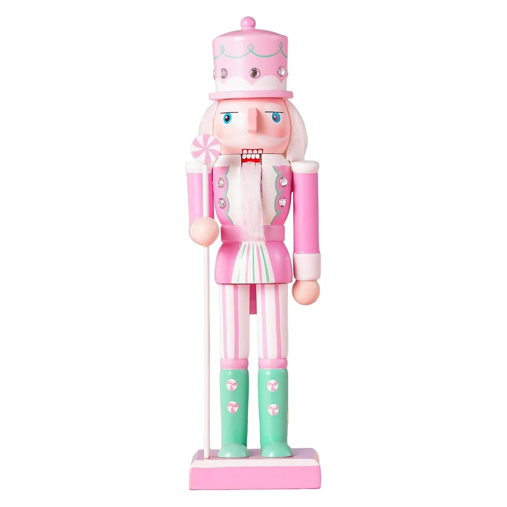 Décor de Noël Casse-Noisette Figurine en Bois 30cm Sucette de Table