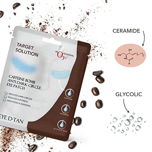Image of O3+ Caffeine Bomb Anti Dark Circle Eye Patch & Eye D Tan, Reduces dark circle| Reduces Puffiness | Brighten and Awakens (single use only) 5G