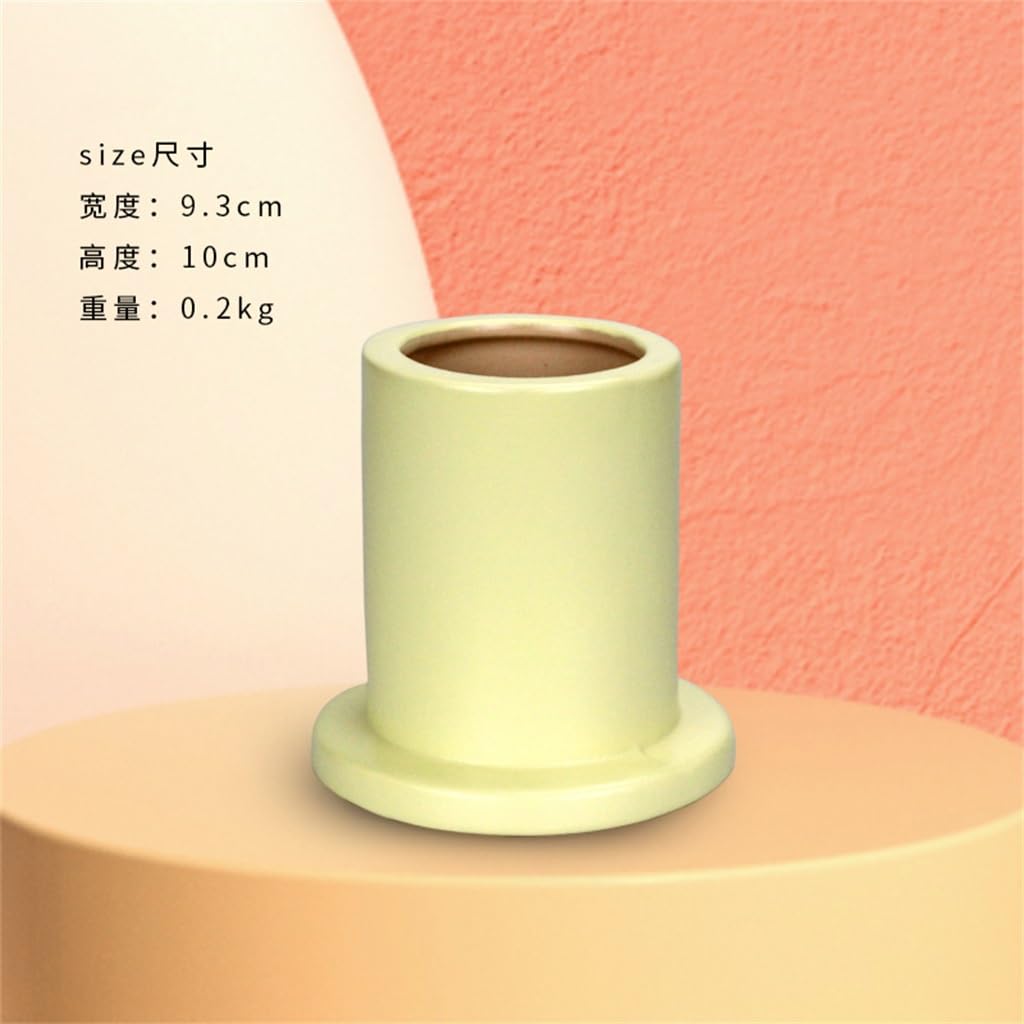 Ceramiczny lekki luksusowy styl obsadka do pióra do przechowywania na biurku stół biurowy artykuły papiernicze (gł. 9,3 * 10 cm)