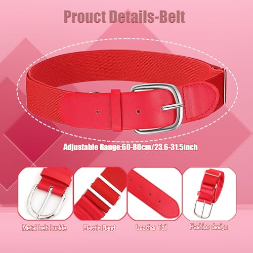 Baseball Socks - Baseball Socks and Belt, Softball Socks Belt Elastic Waist Belt for Boys Girls3