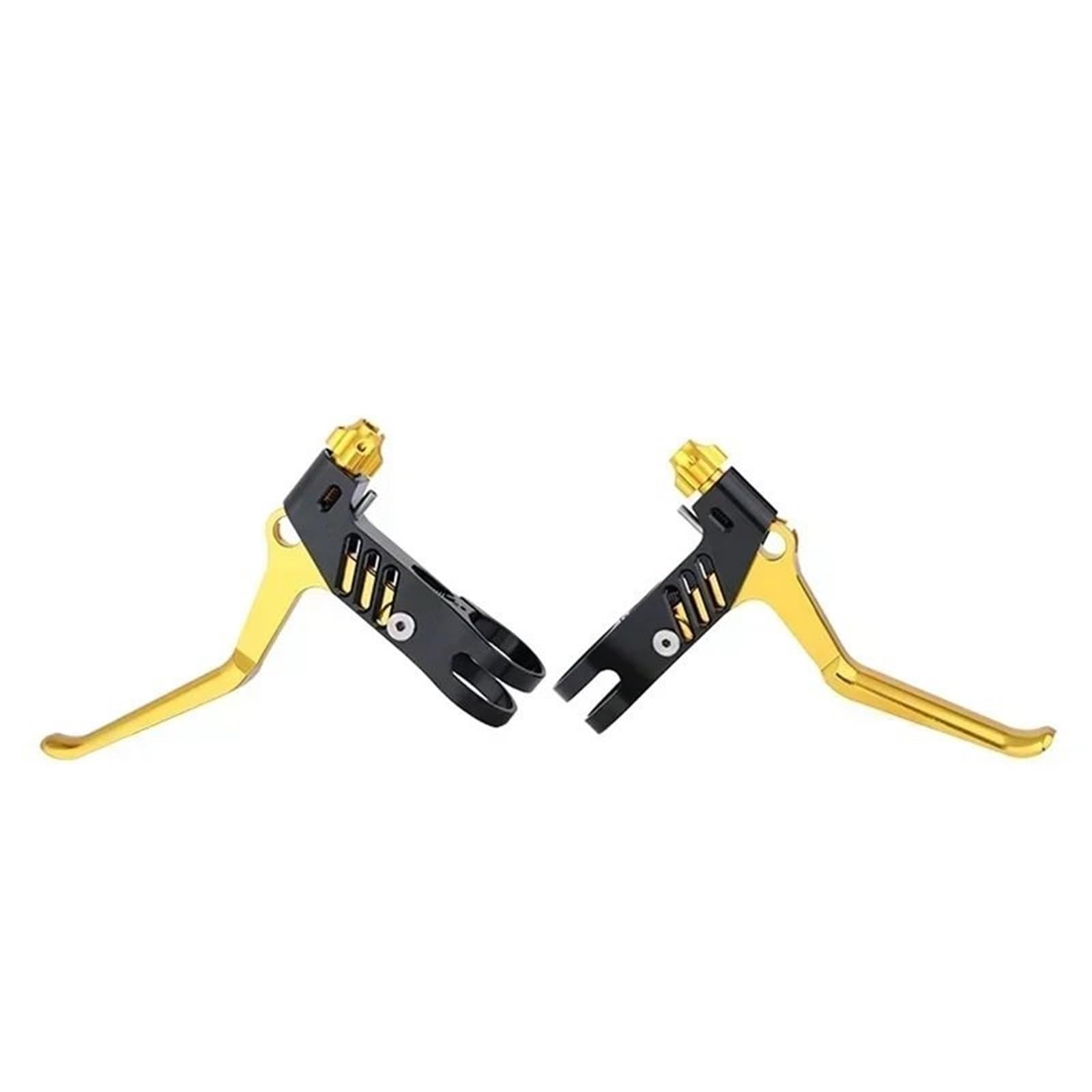 POAYUEWR Foldable Bicycle V-Brake Lever CNC Hollow Aluminum Alloy 22.2mm Road Bicycle Brake Lever Bike Accessories Bike Brake Drum(Golden)