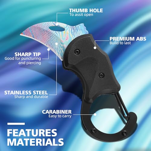 Image of Pocket Knife for Women Men,Cool Folding Knife Box Cutter,Small Pocket Knife with 1.38''Sharp Blade,Mini EDC Knives for Everyday Carry,Ideal Gifts for Men and Women(Galaxy)