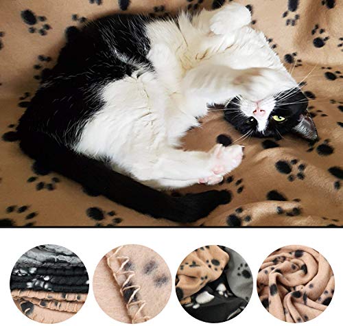 YIQI Haustierdecke für Hund/Katze, weich, Schondecke, Winterdecke, Hundedecke Fleece, Katzendecke Tierdecke Liegedecke Pfötchen Matte Farbe zufällig (60 x 70 cm)