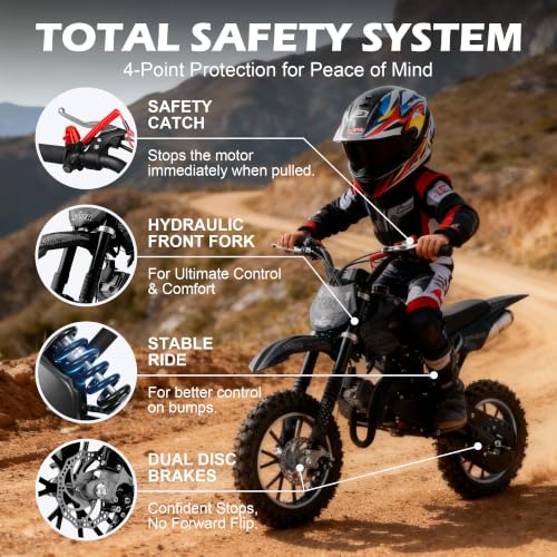Image of 50cc Dirt Bike,2-Stroke Gas Mini Bike (Purple)