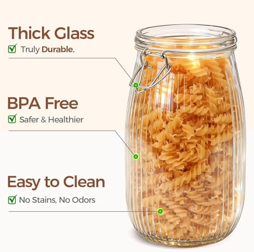 Image of ginoya brothers - Kitchen Glass Jar (1, 2000 Ml. Ballon Jar)
