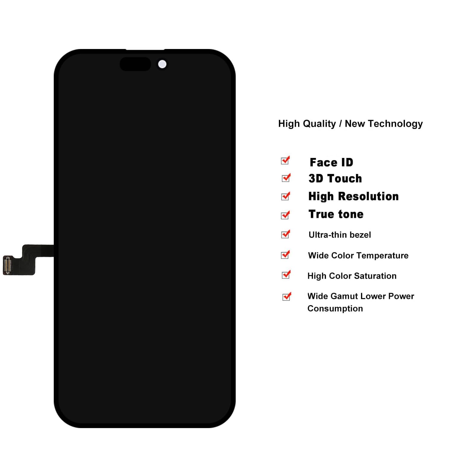 Reemplazo de pantalla para iPhone 16 Pro, pantalla táctil 3D FHD de 6.3 pulgadas, kit de reparación completo con digitalizador, herramientas, vidrio templado y adhesivo impermeable