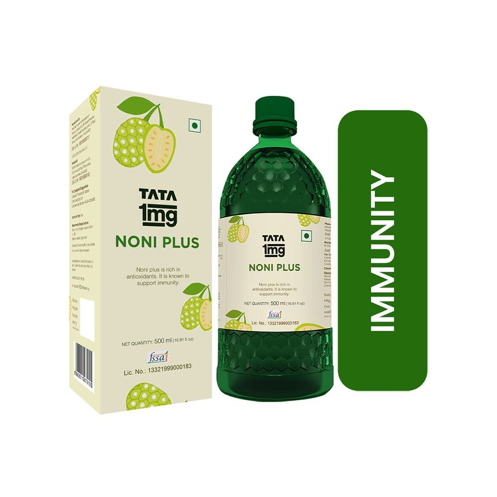 Tata 1mg Noni Juice Plus With Rich Antioxidant, Supports Joint Health And Health Protection For Unisex (Pack Of 500ml)