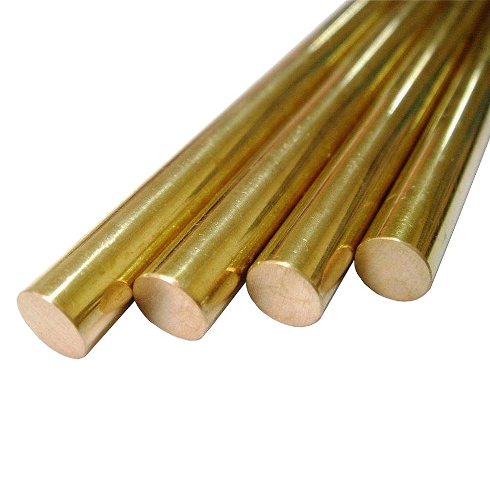 2 okrągłe mosiężne pręty o długości 50 cm, 2 mm i 15 mm do uchwytu noża, okrągły drut do modelarstwa (12 mm x 50 cm)