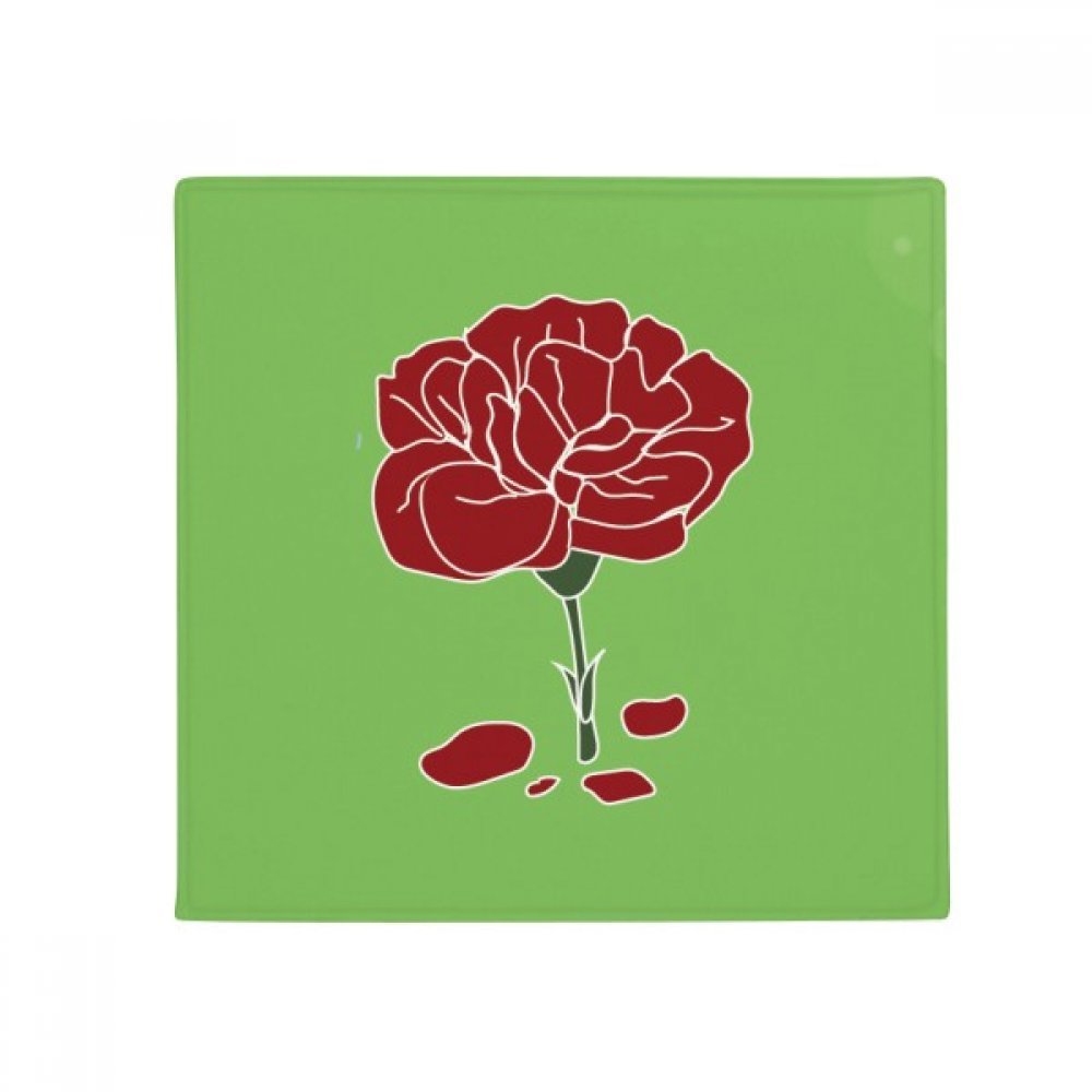 Tapis œillet rouge fleur multicolore 50x50cm, une idée cadeau utile pour la maison