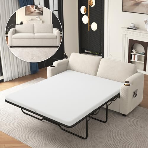 Merax Pull-Out Sleeper Sofa Bed with Full Size...