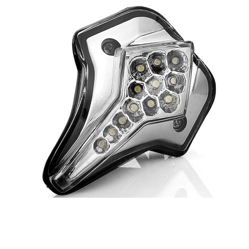 12 White LED Clear Lens JDM Windscreen 3rd Eyes Center Light Compatible with 08 09 10 11 12 13 Yamaha YZF R6 Sport Racing Bike