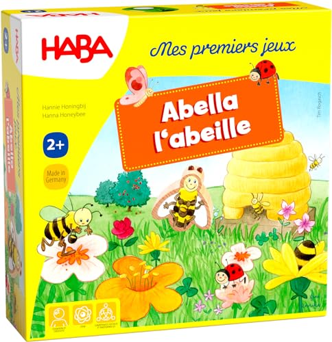 HABA - Mes Premiers Jeux - Abella l'abeille - Jeu de société Enfant - Jeu coopératif et éducatif - Reconnaître Les Couleurs - 1 à 4 Joueurs - 2 Ans -...