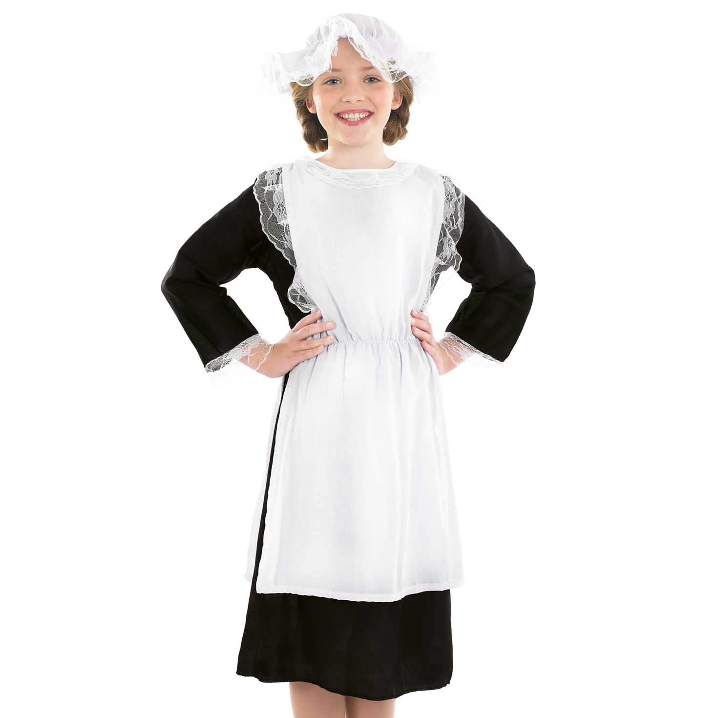 Fun Shack Kids Victorian Costume Girl History Poor Maid Fancy Dress