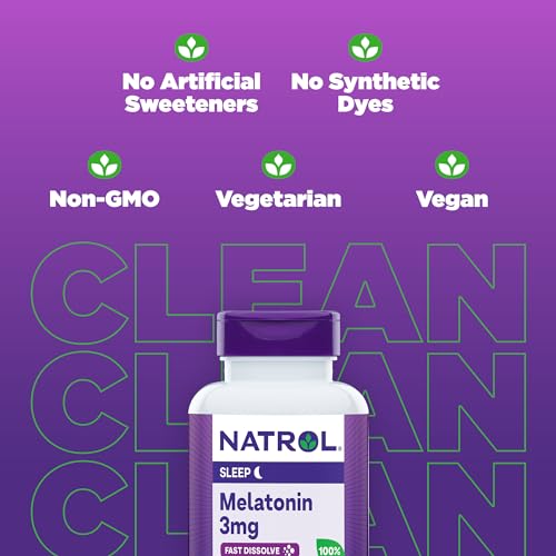 Natrol Fast Dissolve Melatonin 3 mg, Melatonin Supplements for Restful Sleep, Sleep Support for Adults, 150 Strawberry-Flavored Tablets, Up to a 150 Day Supply - Image 5