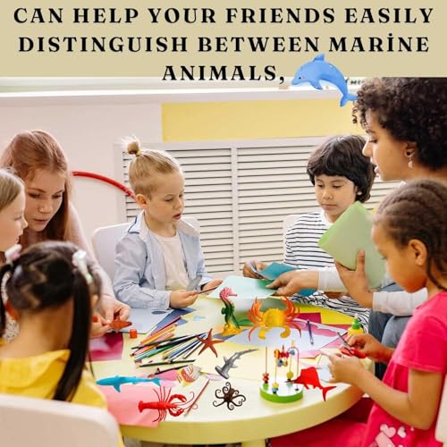 Image of Realistic Underwater Animals Action Figures Toy Playset of 12 PCs for Kid Sea Creatures Dolphin & Octopus Figurine Set for Girls and Boys Aquatic Marine Animal Best Birthday Gift for Children