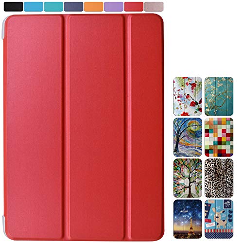 Image of DuraSafe Cases for iPad 9.7 Inch 5th 6th Air 1st Air 2nd Gen [iPad 5 6 Air 1 Air 2 ] A1893 A1822 A1566 MD785HN /A MD788HN /A MD786HN /A MD789HN /A Adjustable Stand Feature Sleek Design Flip Case - Red