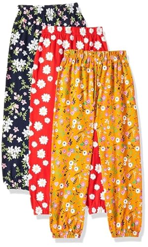 Image of T2F Girl's Cotton Regular Fit Printed Track Pant (Pack of 3)