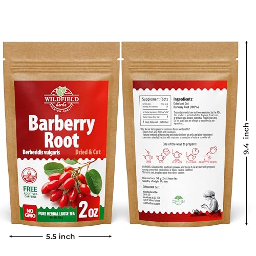 Image of 2 oz. Barberry Root Herbal Tea (Berberis vulgaris) - 56g Dried Barberry Root Tea Raiz de Agracejo