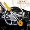 Car Steering Wheel Lock - Universal Anti-Theft Security Device Adjustable Length SUV Van Wheel Lock Vehicle Protection Suitable for Car Security Device with Two Keys (Yellow) #1