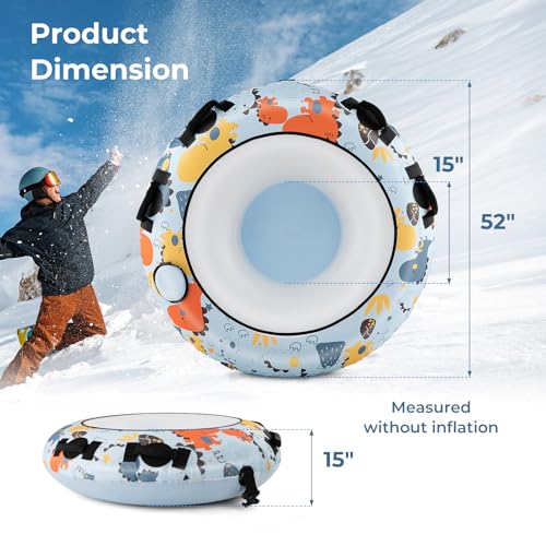 Goplus XXL-Snowtube mit Oxford-Bezug – 132 cm – Bild 8